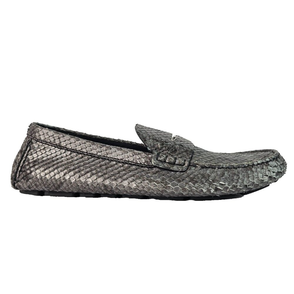 NEW LOUIS VUITTON Exotic Python Snakeskin Loafer Drivers Mens Shoes LV 10 =US 11